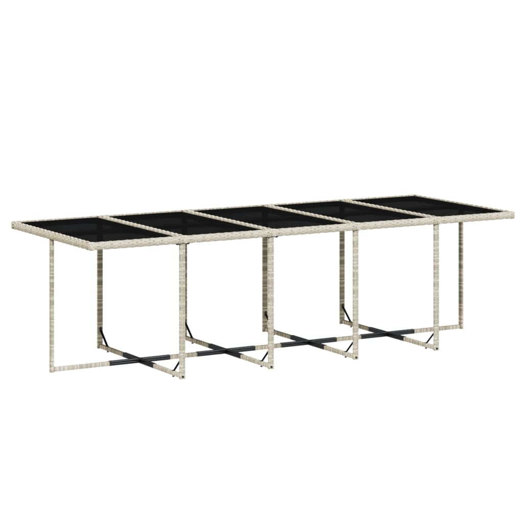 Set da Pranzo da Giardino 15 pz con Cuscini Grigio Polyrattan 3278182