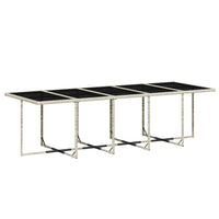 Set da Pranzo da Giardino 15 pz con Cuscini Grigio Polyrattan 3278182