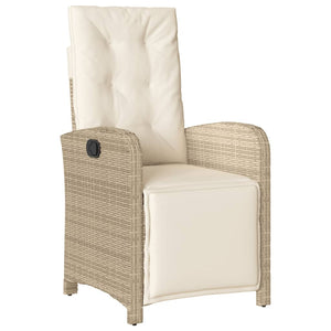 Set da Pranzo da Giardino 5 pz con Cuscini Beige in Polyrattan 3277354