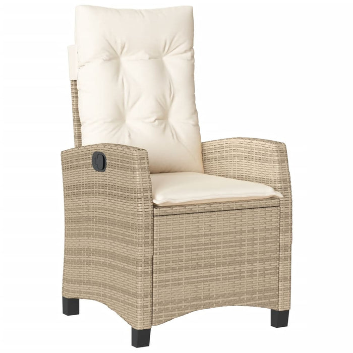 Set da Pranzo da Giardino 4 pz con Cuscini Beige in Polyrattancod mxl 113011