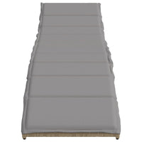 Lettini Prendisole 2 pz con Cuscini Beige in Polyrattan