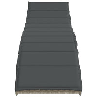 Lettini Prendisole 2 pz con Cuscini Grigio Chiaro in Polyrattan