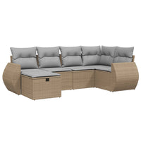 Set Divano da Giardino 6 pz con Cuscini Beige Misto Polyrattan 3264105
