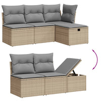 Set Divano da Giardino 7 pz con Cuscini Beige Misto Polyrattancod mxl 90516