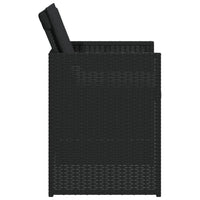 Sedie da Giardino con Cuscini 4 pz Nere in Polyrattan 4007436