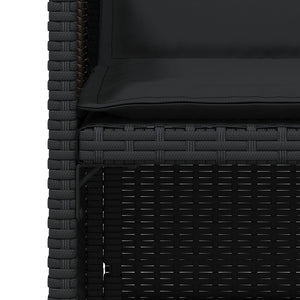 Sedie da Giardino con Cuscini 4 pz Nere in Polyrattan 4007436