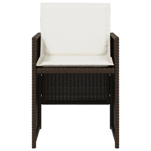 Sedie da Giardino con Cuscini 4 pz Marroni in Polyrattan 4007438