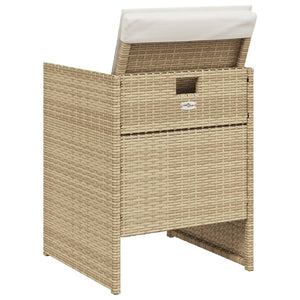 Sedie da Giardino con Cuscini 4 pz Beige in Polyrattan 4007439