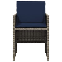 Sedie da Giardino con Cuscini 4pz Grigio in Polyrattan