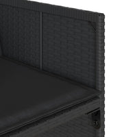 Sedie da Giardino con Cuscini 4 pz Nere in Polyrattan 4007456