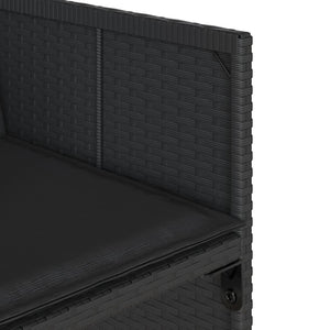 Sedie da Giardino con Cuscini 4 pz Nere in Polyrattan 4007456