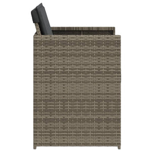 Sedie da Giardino con Cuscini 4pz Grigio in Polyrattan 4007457