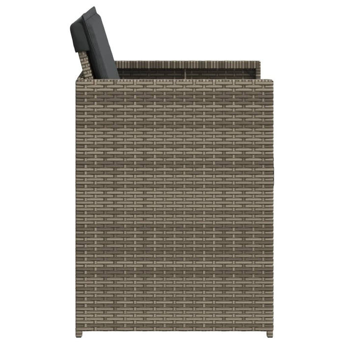 Sedie da Giardino con Cuscini 4pz Grigio in Polyrattan 4007457