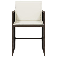 Sedie da Giardino con Cuscini 4 pz Marroni in Polyrattan 4007458