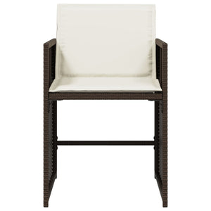 Sedie da Giardino con Cuscini 4 pz Marroni in Polyrattan 4007458