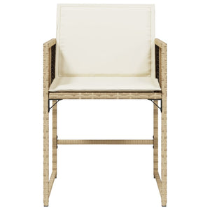 Sedie da Giardino con Cuscini 4 pz Beige in Polyrattan 4007479
