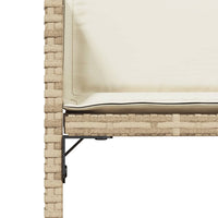 Sedie da Giardino con Cuscini 4 pz Beige in Polyrattan