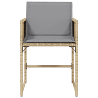 Sedie da Giardino con Cuscini 4 pz Beige Misto in Polyrattan 4007481