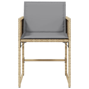 Sedie da Giardino con Cuscini 4 pz Beige Misto in Polyrattan 4007481