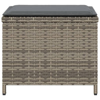 Sgabelli Giardino con Cuscini 4 pz Grigi 40x40x35 cm Polyrattan