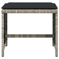 Sgabelli Giardino Cuscini 4pz Grigio Chiaro 40x40x35 Polyrattan 4007488