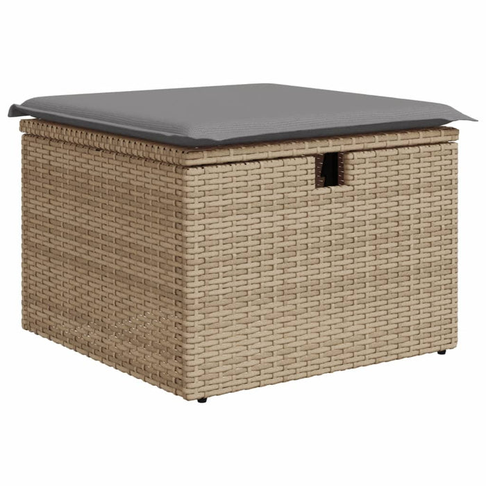 vidaXL Set Divano da Giardino 8 pz con Cuscini Beige in Polyrattan