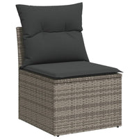 Set Divano da Giardino 6 pz con Cuscini Grigio in Polyrattan 3275130