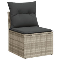 Set Divano da Giardino 8pz con Cuscini Grigio Chiaro Polyrattan 3275312
