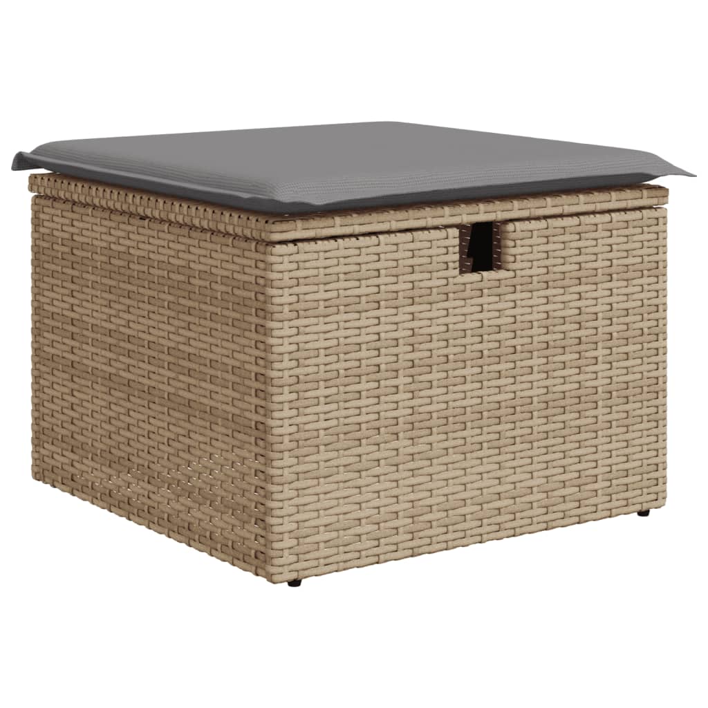 vidaXL Set Divano da Giardino 8 pz con Cuscini Beige in Polyrattan