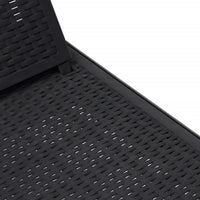 Lettino Prendisole 4 Altezze Regolabili Nero 155,5x57x28 cm iPP