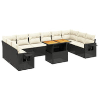 Set Divani da Giardino 11 pz con Cuscini in Polyrattan Nerocod mxl 112908