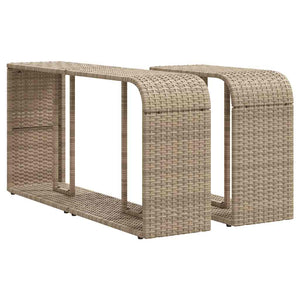 vidaXL Set Divani da Giardino 11 pz con Cuscini Beige in Polyrattan