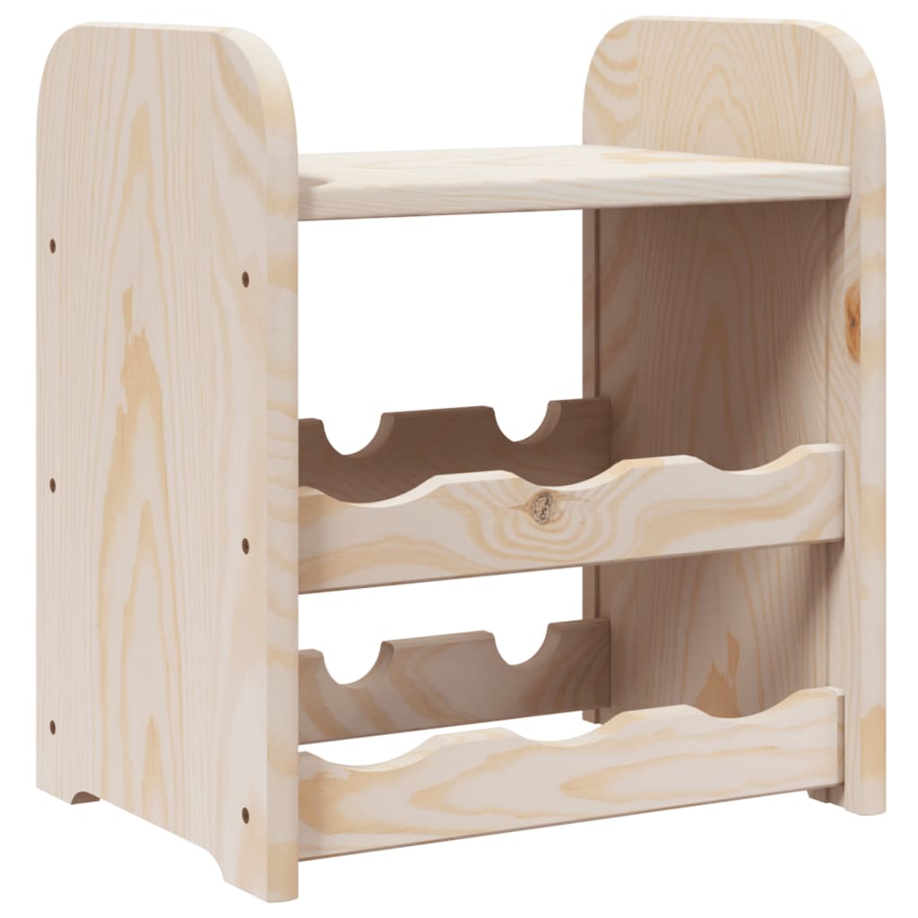 Portabottiglie con Ripiano 33x25x37cm in Legno Massello di Pino 4007554