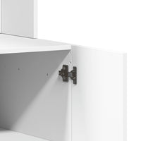 Mobile da cucina-Armadio da cucina Bianco 95x50x180 cm Legno Multistrato