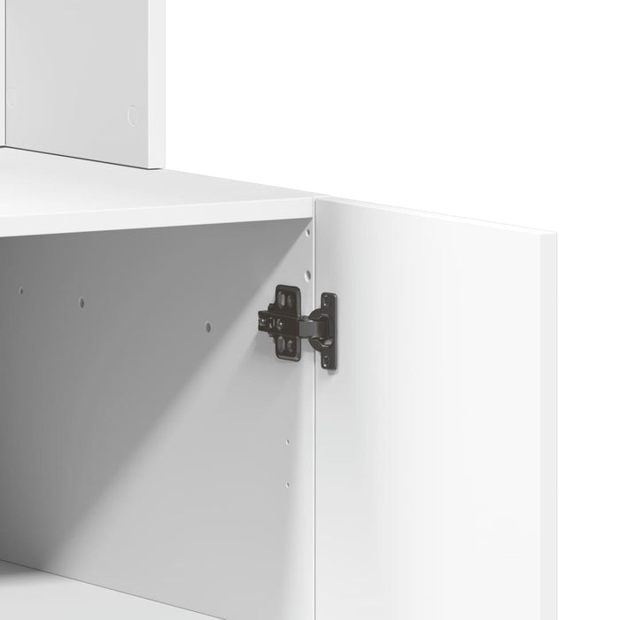 Mobile da cucina-Armadio da cucina Bianco 95x50x180 cm Legno Multistrato