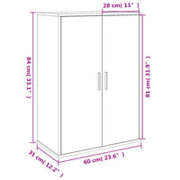 Credenze 2 pz Nere 60x31x84 cm in Legno Multistrato 3276568