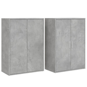Credenze 2 pz Grigio Cemento 60x31x84 cm in Legno Multistrato 3276570