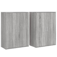 Credenze 2 pz Grigio Sonoma 60x31x84 cm in Legno Multistrato 3276572