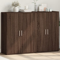 Credenze 2 pz Rovere Marrone 60x31x84 cm in Legno Multistrato 3276573