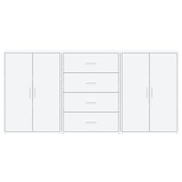 Credenze 3 pz Bianche 60x31x84 cm in Legno Multistrato 3276574