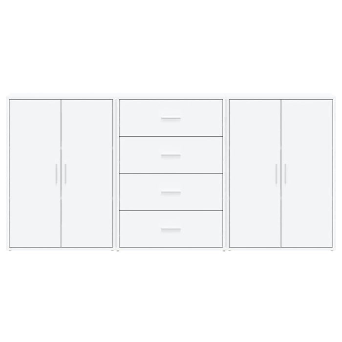 Credenze 3 pz Bianche 60x31x84 cm in Legno Multistrato 3276574
