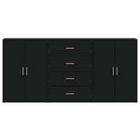 Credenze 3 pz Nere 60x31x84 cm in Legno Multistrato 3276575