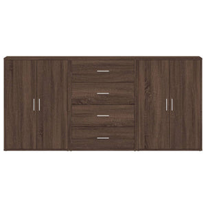 Credenze 3 pz Rovere Marrone 60x31x84 cm in Legno Multistrato 3276580