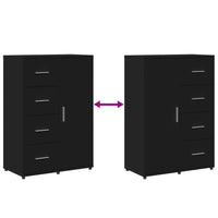 Credenze 2 pz Nere 60x31x84 cm in Legno Multistrato 3276589