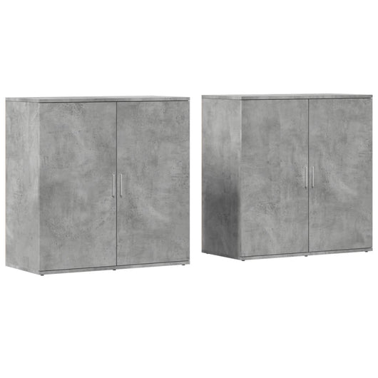 Credenze 2 pz Grigio Cemento 79x38x80 cm in Legno Multistrato 3276605