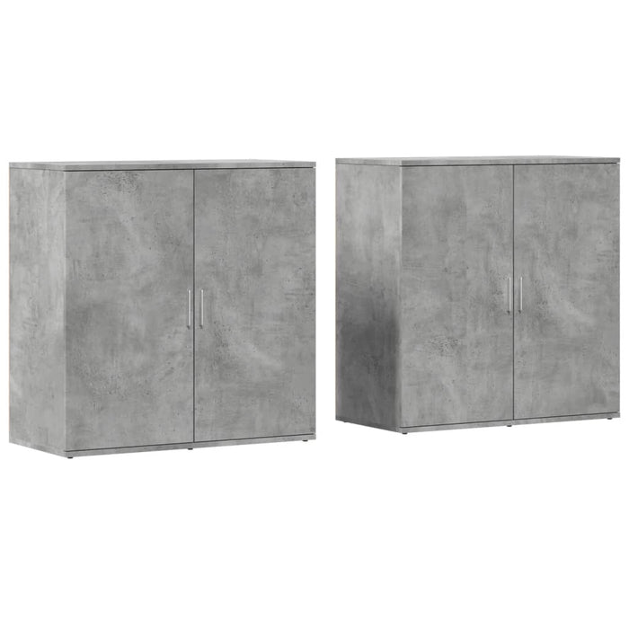 Credenze 2 pz Grigio Cemento 79x38x80 cm in Legno Multistrato 3276605
