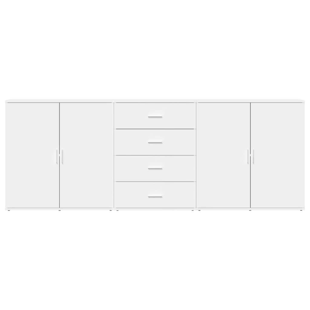 Credenze 3 pz Bianco in Legno Multistrato 3276609
