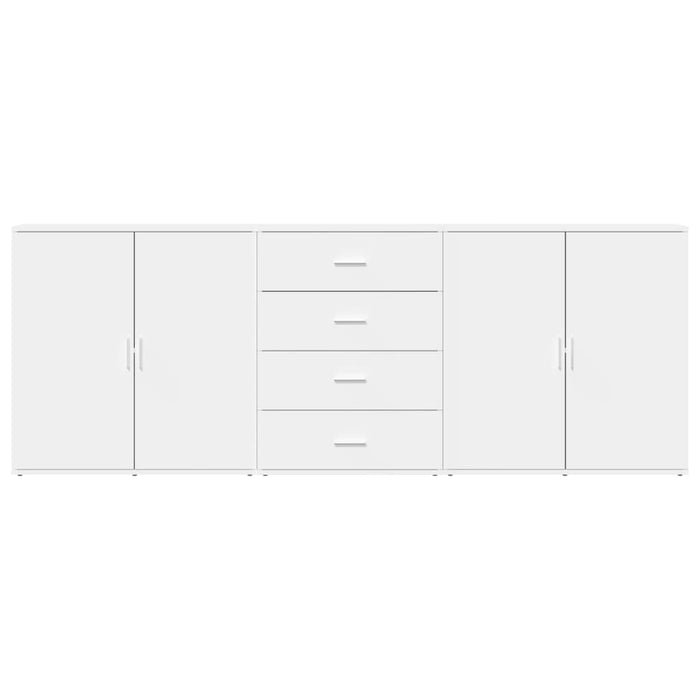 Credenze 3 pz Bianco in Legno Multistrato 3276609