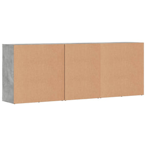 Credenze 3 pz Grigio Cemento in Legno Multistrato 3276612