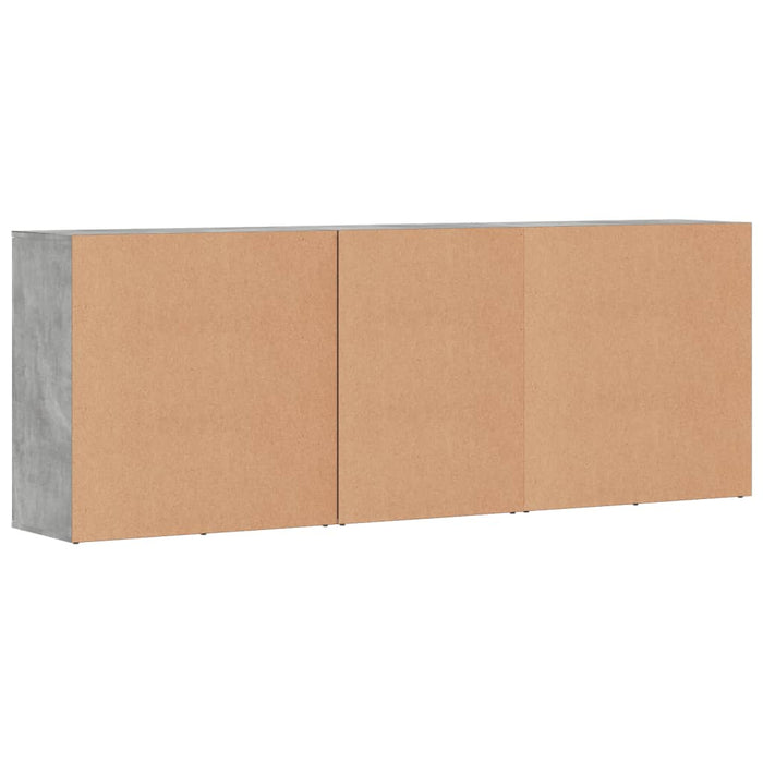 Credenze 3 pz Grigio Cemento in Legno Multistrato 3276612